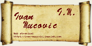 Ivan Mucović vizit kartica
